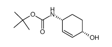 Carbamic acid, [(1R,4S)-4-hydroxy-2-cyclohexen-1-yl]-, 1,1-dimethylethyl ester结构式