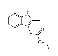 (2,7-dimethyl-indol-3-yl)-acetic acid ethyl ester结构式