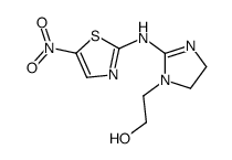 2-[2-[(5-nitro-1,3-thiazol-2-yl)amino]-4,5-dihydroimidazol-1-yl]ethanol结构式