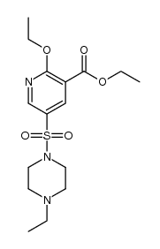 2-Ethoxy-5-(4-ethylpiperazin-1-ylsulphonyl)pyridine-3-carboxylic Acid Ethyl Ester Structure