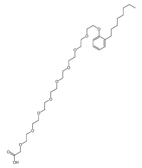 26-(octylphenoxy)-3,6,9,12,15,18,21,24-octaoxahexacosanoic acid Structure