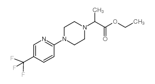 ETHYL 2-[4-[5-(TRIFLUOROMETHYL)PYRIDIN-2-YL]PIPERAZINO]PROPANOATE结构式