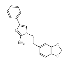 1H-Imidazole-1,2-diamine,N1-(1,3-benzodioxol-5-ylmethylene)-4-phenyl-结构式