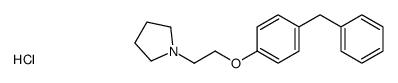 1-[2-(4-benzylphenoxy)ethyl]pyrrolidine,hydrochloride Structure