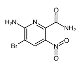 6-amino-5-bromo-3-nitropyridine-2-carboxamide结构式