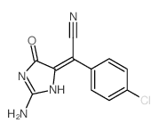 Benzeneacetonitrile, a-(2-amino-1,5-dihydro-5-oxo-4H-imidazol-4-ylidene)-4-chloro-结构式