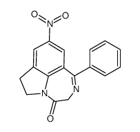Pyrrolo(3,2,1-jk)(1,4)benzodiazepin-4(3H)-one, 6,7-dihydro-9-nitro-1-p henyl-结构式