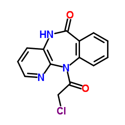 5,11-Dihydro-11-chloroacetyl-6h-pyrido[2,3-b][1,4]benzodiazepine-6-one structure