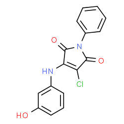 3-chloro-4-(3-hydroxyanilino)-1-phenyl-1H-pyrrole-2,5-dione Structure