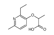 Propanoic acid, 2-[(2-ethyl-6-methyl-3-pyridinyl)oxy]- (9CI) structure