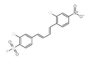Benzenesulfonyl fluoride,2-chloro-4-[4-(2-chloro-4-nitrophenyl)-1,3-butadien-1-yl]- Structure