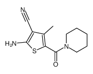 2-amino-4-methyl-5-(piperidine-1-carbonyl)thiophene-3-carbonitrile Structure