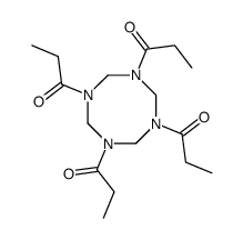 1-[3,5,7-tri(propanoyl)-1,3,5,7-tetrazocan-1-yl]propan-1-one结构式