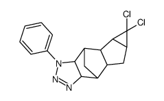 4,4-dichloro-12-phenyl-10,11,12-triazapentacyclo[6.5.1.0(2,7).0(3,5).0 (9,13)]tetradec-10-ene结构式