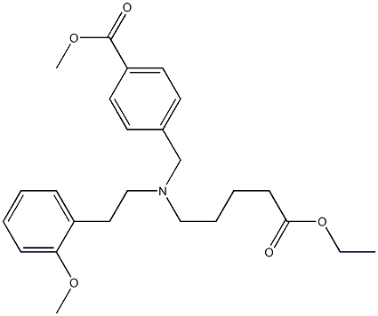 Benzoic acid, 4-[[(5-ethoxy-5-oxopentyl)[2-(2-Methoxyphenyl)ethyl]aMino]Methyl]-, Methyl ester structure