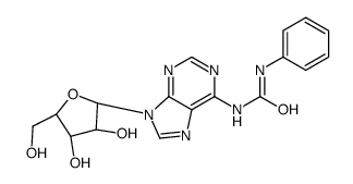 1-[9-[(2R,3R,4S,5R)-3,4-dihydroxy-5-(hydroxymethyl)oxolan-2-yl]purin-6-yl]-3-phenylurea结构式