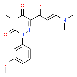 6-[3-(DIMETHYLAMINO)ACRYLOYL]-2-(3-METHOXYPHENYL)-4-METHYL-1,2,4-TRIAZINE-3,5(2H,4H)-DIONE结构式