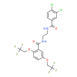 N-(2-[(3,4-DICHLOROBENZOYL)AMINO]ETHYL)-2,5-BIS(2,2,2-TRIFLUOROETHOXY)BENZENECARBOXAMIDE结构式