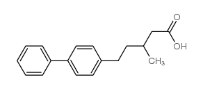5-(4-biphenylyl)-3-methylvaleric acid structure