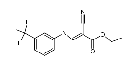 2-cyano-3-(3-trifluoromethyl-anilino)-acrylic acid ethyl ester结构式