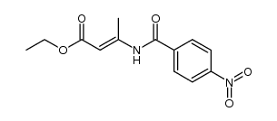 3-(4-nitro-benzoylamino)-crotonic acid ethyl ester结构式