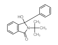 3-hydroxy-3-phenyl-2-tert-butyl-isoindol-1-one结构式
