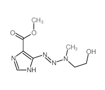 1H-imidazole-4-carboxcylic acid, 5-[3- (2-hydroxyethyl)-3-methyl-1-triazenyl]-, methyl ester结构式