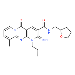 2-imino-10-methyl-5-oxo-1-propyl-N-(tetrahydro-2-furanylmethyl)-1,5-dihydro-2H-dipyrido[1,2-a:2,3-d]pyrimidine-3-carboxamide结构式