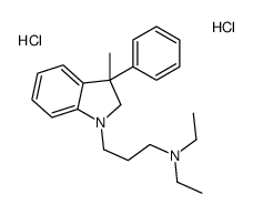 diethyl-[3-(3-methyl-3-phenyl-1,2-dihydroindol-1-ium-1-yl)propyl]azanium,dichloride结构式