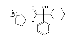 (1,1-dimethyl-2,3,4,5-tetrahydropyrrol-3-yl) 2-cyclohexyl-2-hydroxy-2-phenyl-acetate bromide picture