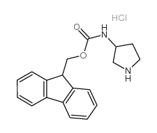 3-Fmoc-氨基-吡咯烷盐酸盐(1:x)结构式