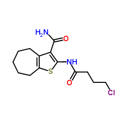 2-[(4-Chlorobutanoyl)amino]-5,6,7,8-tetrahydro-4H-cyclohepta[b]thiophene-3-carboxamide Structure