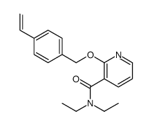 2-[(4-ethenylphenyl)methoxy]-N,N-diethylpyridine-3-carboxamide Structure