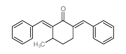 2,6-dibenzylidene-3-methyl-cyclohexan-1-one结构式