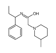 2-(3-methylpiperidin-1-yl)-N-(1-phenylpropyl)acetamide结构式
