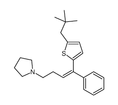 1-[(Z)-4-[5-(2,2-dimethylpropyl)thiophen-2-yl]-4-phenylbut-3-enyl]pyrrolidine结构式