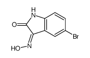 (3Z)-5-溴-1H-吲哚-2,3-二酮 3-肟结构式