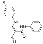 2-ACETYL-3-((4-FLUOROPHENYL)AMINO)-N-PHENYLPROP-2-ENAMIDE结构式