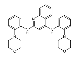 2-N,4-N-bis(2-morpholin-4-ylphenyl)quinoline-2,4-diamine Structure