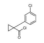 Cyclopropanecarbonyl chloride, 1-(3-chlorophenyl)- (9CI) Structure