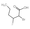 2-bromo-3-fluoro-hexanoic acid Structure