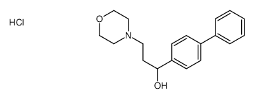 4-Morpholinepropanol, alpha-(4-biphenylyl)-, hydrochloride structure