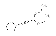 3,3-diethoxyprop-1-ynylcyclopentane structure
