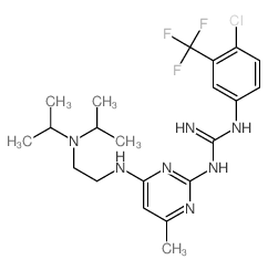 Guanidine, 1-[4-chloro-.alpha.,.alpha., .alpha.-trifluoro-m-tolyl]-3-[4-[[2-(diisopropylamino)ethyl]amino]-6-methyl-2-pyrimidinyl]- Structure