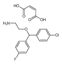 2-[(4-Chloro-phenyl)-(4-fluoro-phenyl)-methoxy]-ethylamine; compound with (Z)-but-2-enedioic acid结构式