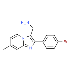 C-[2-(4-BROMO-PHENYL)-7-METHYL-IMIDAZO[1,2-A]-PYRIDIN-3-YL]-METHYLAMINE结构式