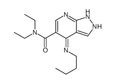 4-(butylamino)-N,N-diethyl-1H-pyrazolo[3,4-b]pyridine-5-carboxamide结构式