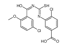 4-CHLORO-3-[[[(5-CHLORO-2-METHOXYBENZOYL)AMINO]THIOXOMETHYL]AMINO]-BENZOIC ACID结构式