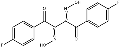1,4-Bis(4-fluorophenyl)-2,3-bis(hydroxyimino)-1,4-butanedione结构式