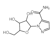 2-[3,4-dihydroxy-5-(hydroxymethyl)oxolan-2-yl]pyrazole-3-carboxamide structure